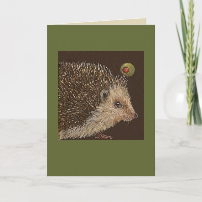 Jarvis the hedgehog card (Front)