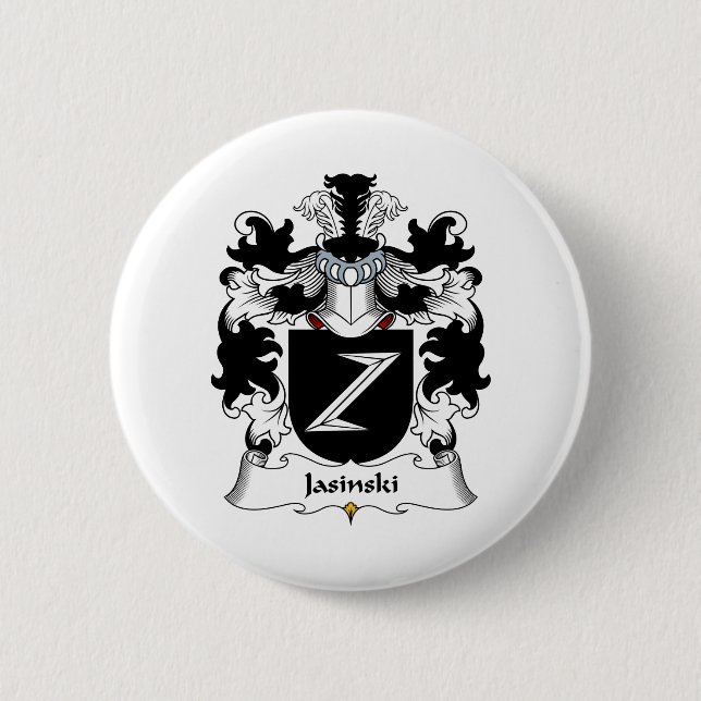 Jasinski Family Crest 6 Cm Round Badge (Front)