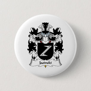 Jasinski Family Crest 6 Cm Round Badge