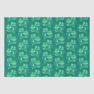 Jasmine Bloom Vintage Flowers Floral Pattern Green Tissue Paper