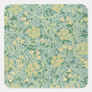 Jasmine by William Morris Square Sticker