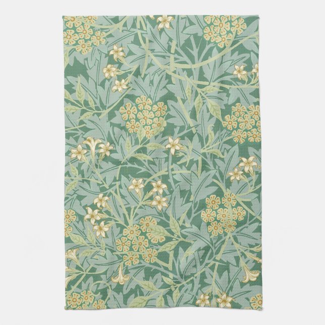 Jasmine by William Morris Tea Towel (Vertical)