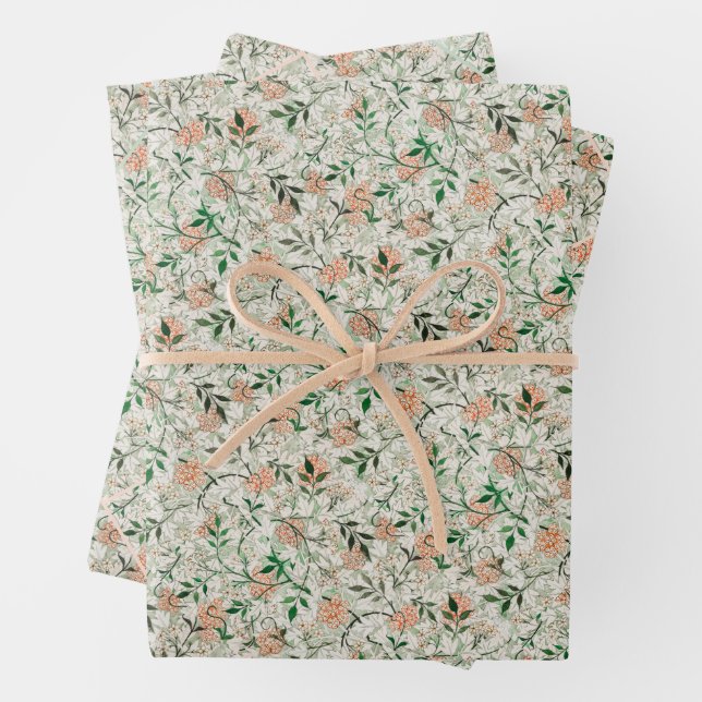 Jasmine by William Morris Wrapping Paper Sheet (In situ)