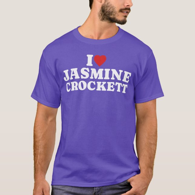 Jasmine Crockett Fan Club I Heart Jasmine Crockett T-Shirt (Front)