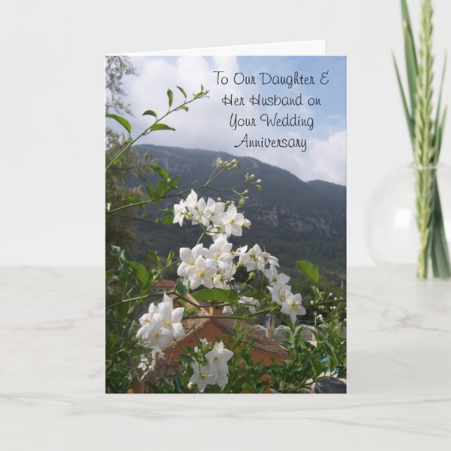 Jasmine Daughter Husband Personalised Anniversary Card (Front)