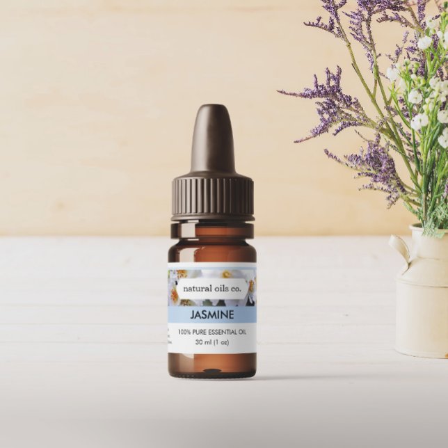 Jasmine Essential Oils Fragrance Bottle Label (Creator Uploaded)