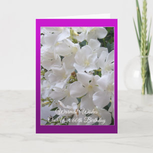 Jasmine Floral Personalised 60th Birthday Card