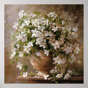 Jasmine in Clay Vase Poster