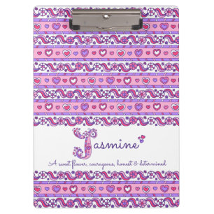Jasmine name meaning hearts letter J Clipboard