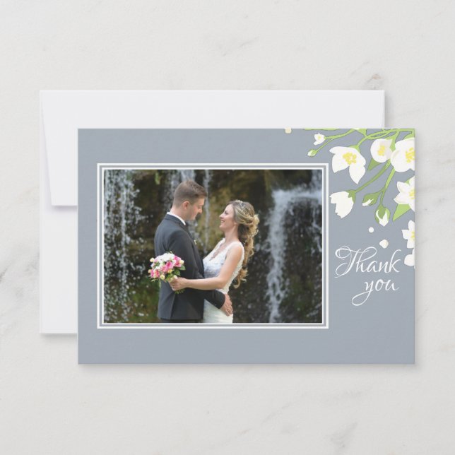 Jasmine Photo Frame Thank You Card (Front)
