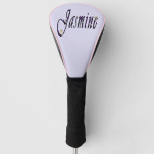 "Jasmine" Purple Floral Girls Name, Golf Head Cover