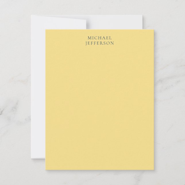 Jasmine & Slate Grey Minimalist Plain Modern Name Card (Front)