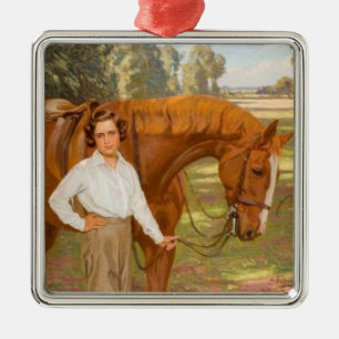 Jasmine the Horse (by Algernon Talmage) Metal Tree Decoration