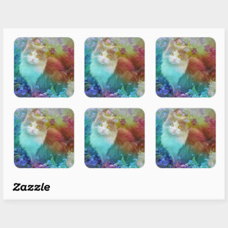 Jasmine the Kitty Square Sticker