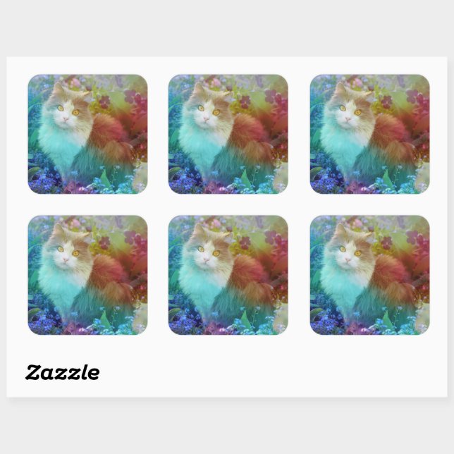 Jasmine the Kitty Square Sticker (Sheet)