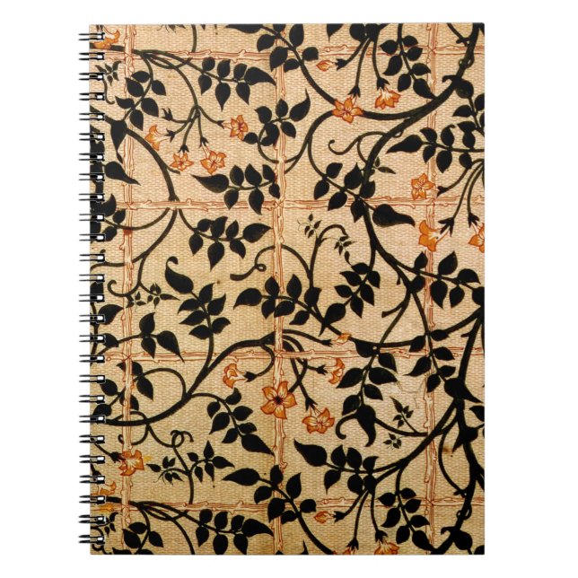 Jasmine trail curtain design, 1868-70 (printed cot notebook (Front)