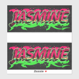 Jasmine Vorname Name Graffiti Aufkleber Sticker