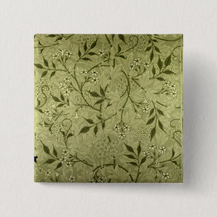 'Jasmine' wallpaper design, 1872 15 Cm Square Badge