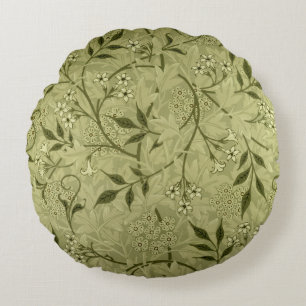 'Jasmine' wallpaper design, 1872 Round Cushion
