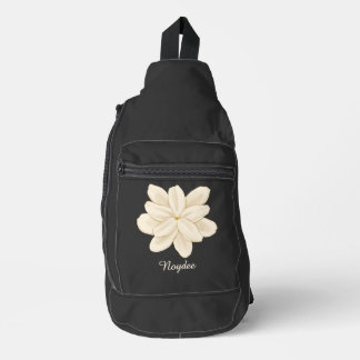 Jasmine White Flower Elegant Name Sling Bag