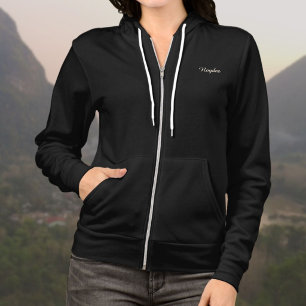 Jasmine White Flower Name Front and Back Hoodie