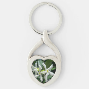 Jasmine White Tubes Flower Key Ring