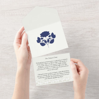 Jasminum Sambac Elegant Floral All In One Invitation