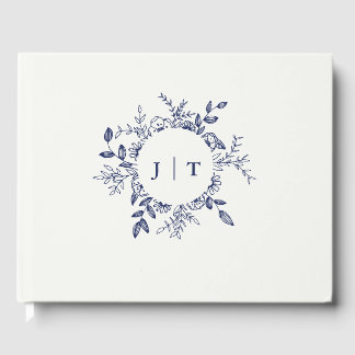 Jasminum Sambac Elegant Floral wedding  Guest Book