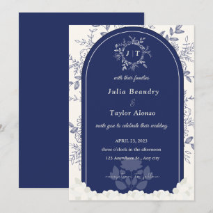 Jasminum Sambac Elegant Floral Wedding Invitation