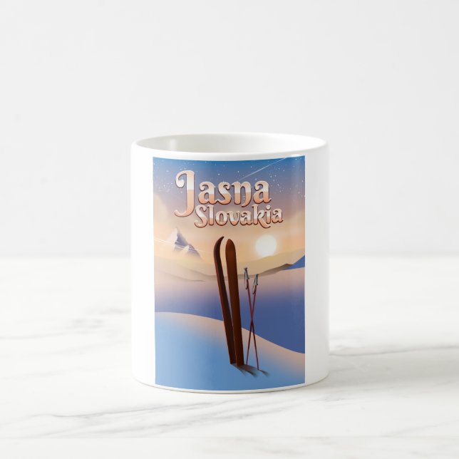 Jasna, Slovakia Ski poster. Coffee Mug (Center)