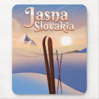 Jasna, Slovakia Ski poster. Mouse Mat