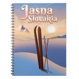 Jasna, Slovakia Ski poster. Notebook