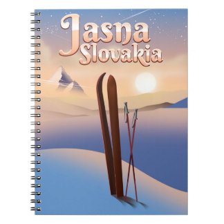 Jasna, Slovakia Ski poster. Notebook