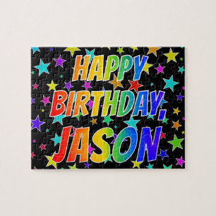 "JASON" First Name, Fun "HAPPY BIRTHDAY" Jigsaw Puzzle
