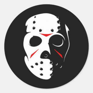 Jason Hockey Mask Halloween  Friday 13TH  Classic Round Sticker