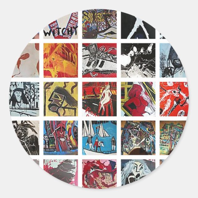 JASON JENKINS LIVE! ACRYLIC ON EVERYTHING CLASSIC ROUND STICKER (Front)