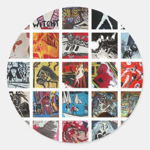 JASON JENKINS LIVE! ACRYLIC ON EVERYTHING CLASSIC ROUND STICKER