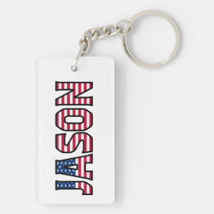 Jason Name Vorname USA Flagge Anhänger Schlüssel Key Ring