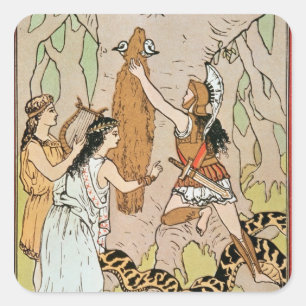 Jason seizing the Golden Fleece Square Sticker