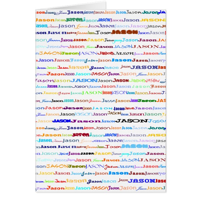Jason Text Design II Greeting Card Vertical (Front)