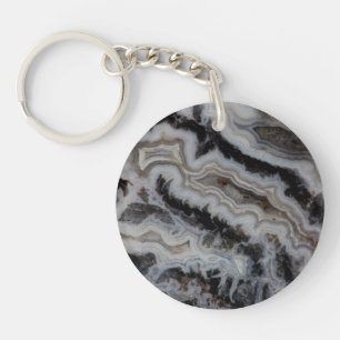Jasper Agate Mixed Slab Key Ring