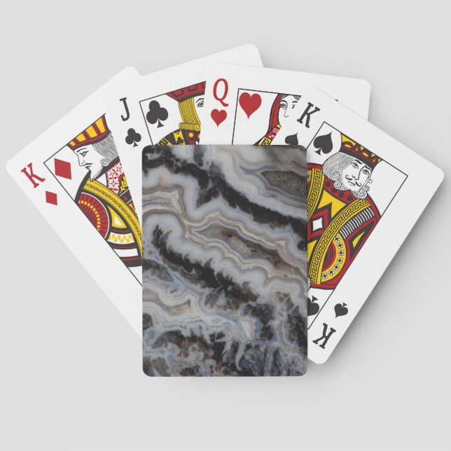 Jasper Agate Mixed Slab Playing Cards (Back)