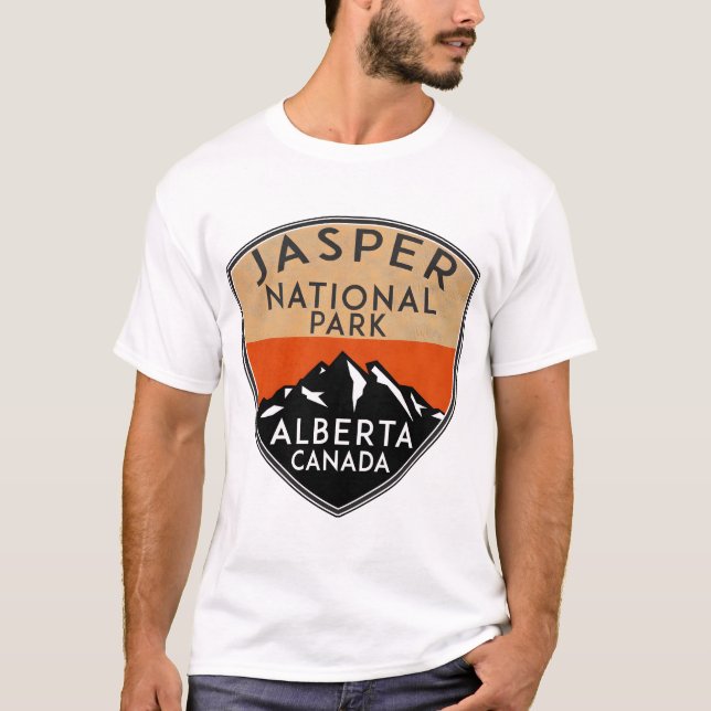 JASPER  ALBERTA CANADA Skiing Ski Mountain Mountai T-Shirt (Front)