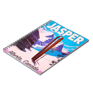 Jasper Alberta Canada travel poster Notebook