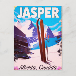 Jasper Alberta Canada travel poster Postcard