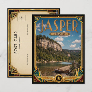 Jasper Arkansas Vintage Art Deco Golden Age Postcard