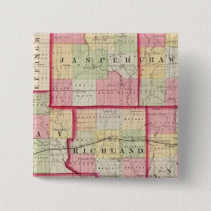 Jasper, Crawford, Clay, Lawrence 15 Cm Square Badge