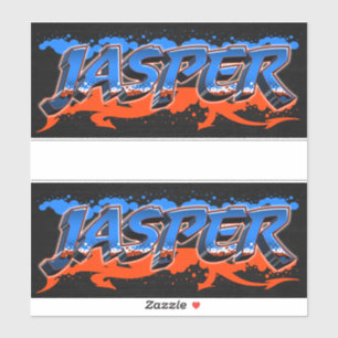 Jasper First Name Graffiti Sticker