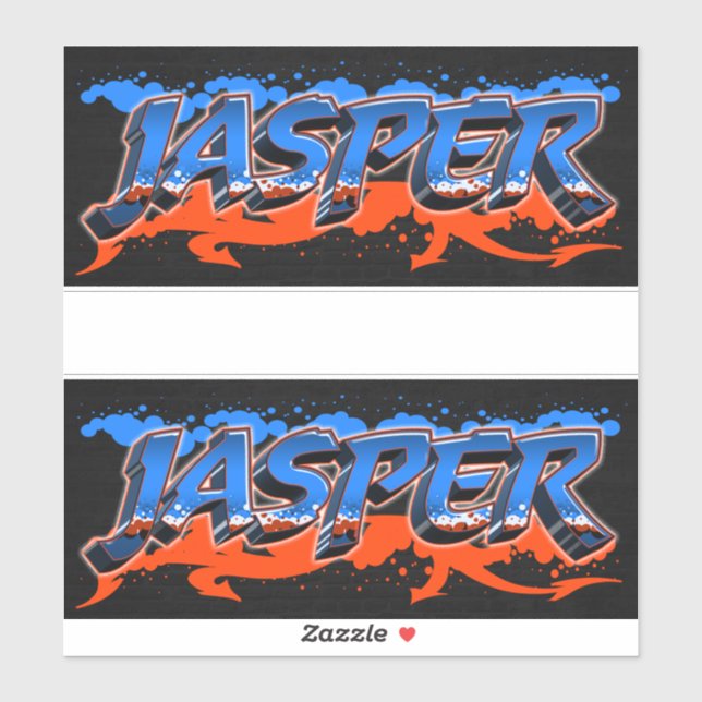 Jasper first name name graffiti sticker (Sheet)