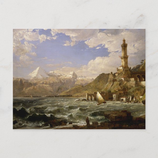 Jasper Francis Cropsey - The Coast of Genoa Postcard (Front)